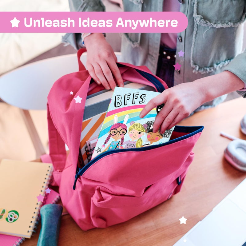 JewelKeeper Cute Stationary Set for Girls by Jewelkeeper - 30 Sheets Stationary Letter Paper with 20 Envelopes, Stickers, and Seals - Fun Rainbow Design Letter Writing Kit for Kids - Cool Girls Stationery Set - Image 5